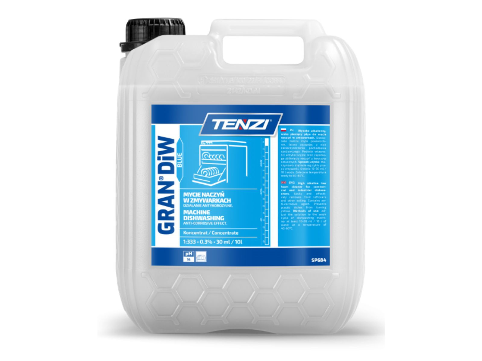 GRAN DIW BLUE SP684 Tenzi 10l Ekonomiczny do zmywa
